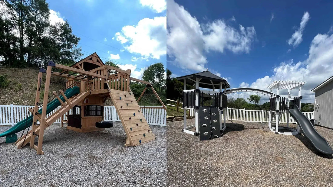 Wood Vs Vinyl Swing Sets: What You Should Consider - bearplaygrounds