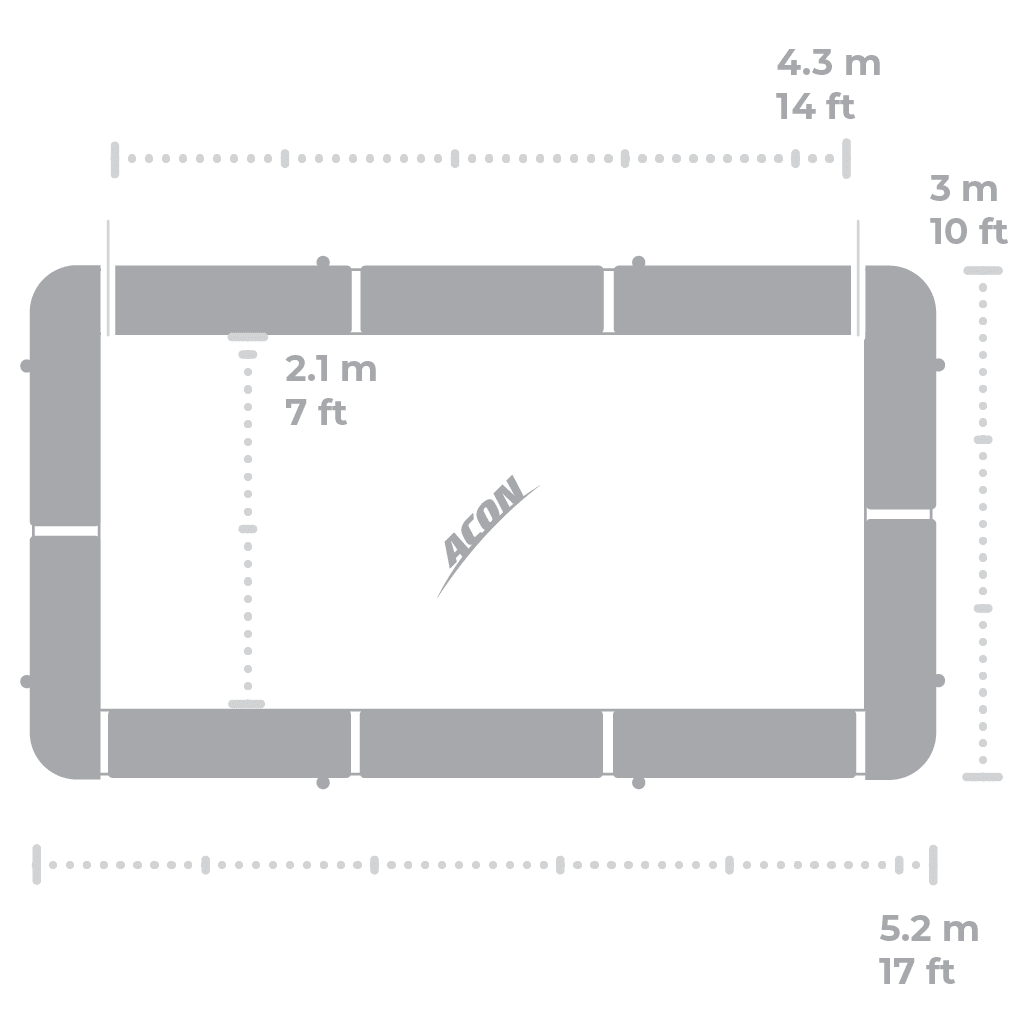 ACON 16 HD Rectangular Trampoline with Ladder - bearplaygrounds