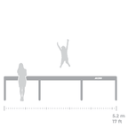 ACON 16 HD Rectangular Trampoline with Ladder - bearplaygrounds