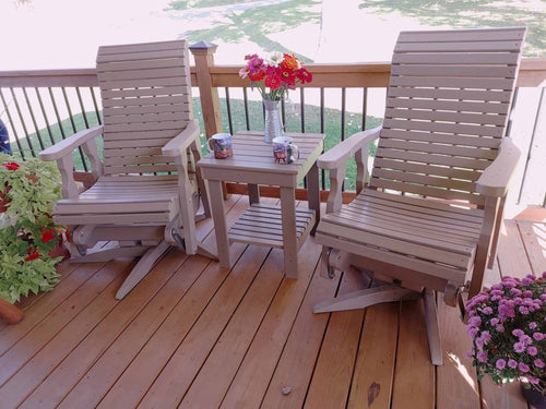 (2) Swivel Gliders w/Table - bearplaygrounds