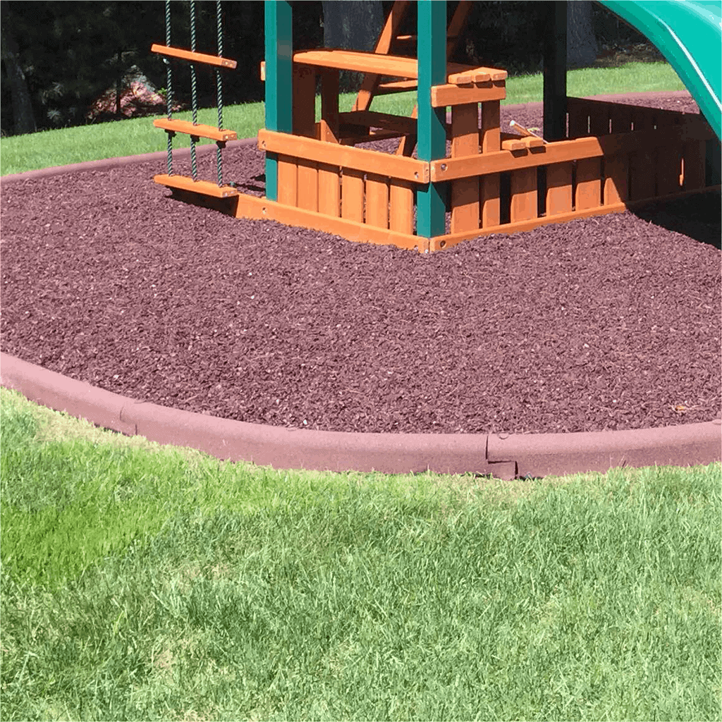 4" x 4' x 3" Flexible Rubber Border - bearplaygrounds