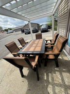 44″ x 72″ Dining Set with High - Back Chairs - bearplaygrounds
