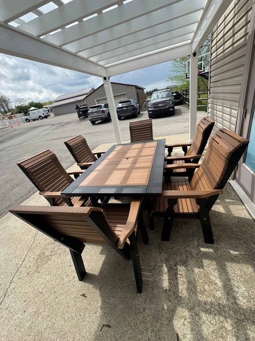 44″ x 72″ Dining Set with High - Back Chairs - bearplaygrounds