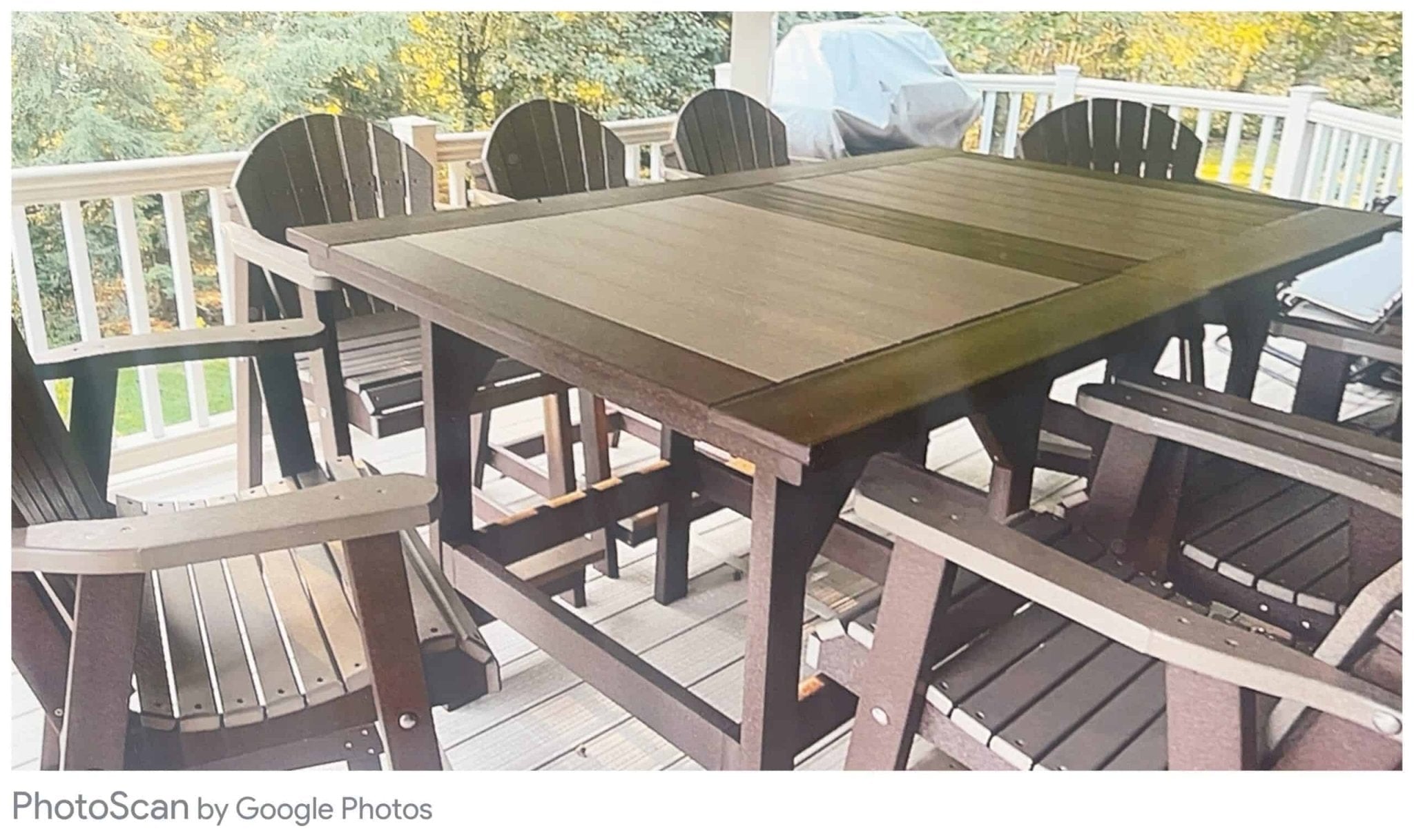 44" x 72" Table with 6 Swivel Chairs - bearplaygrounds