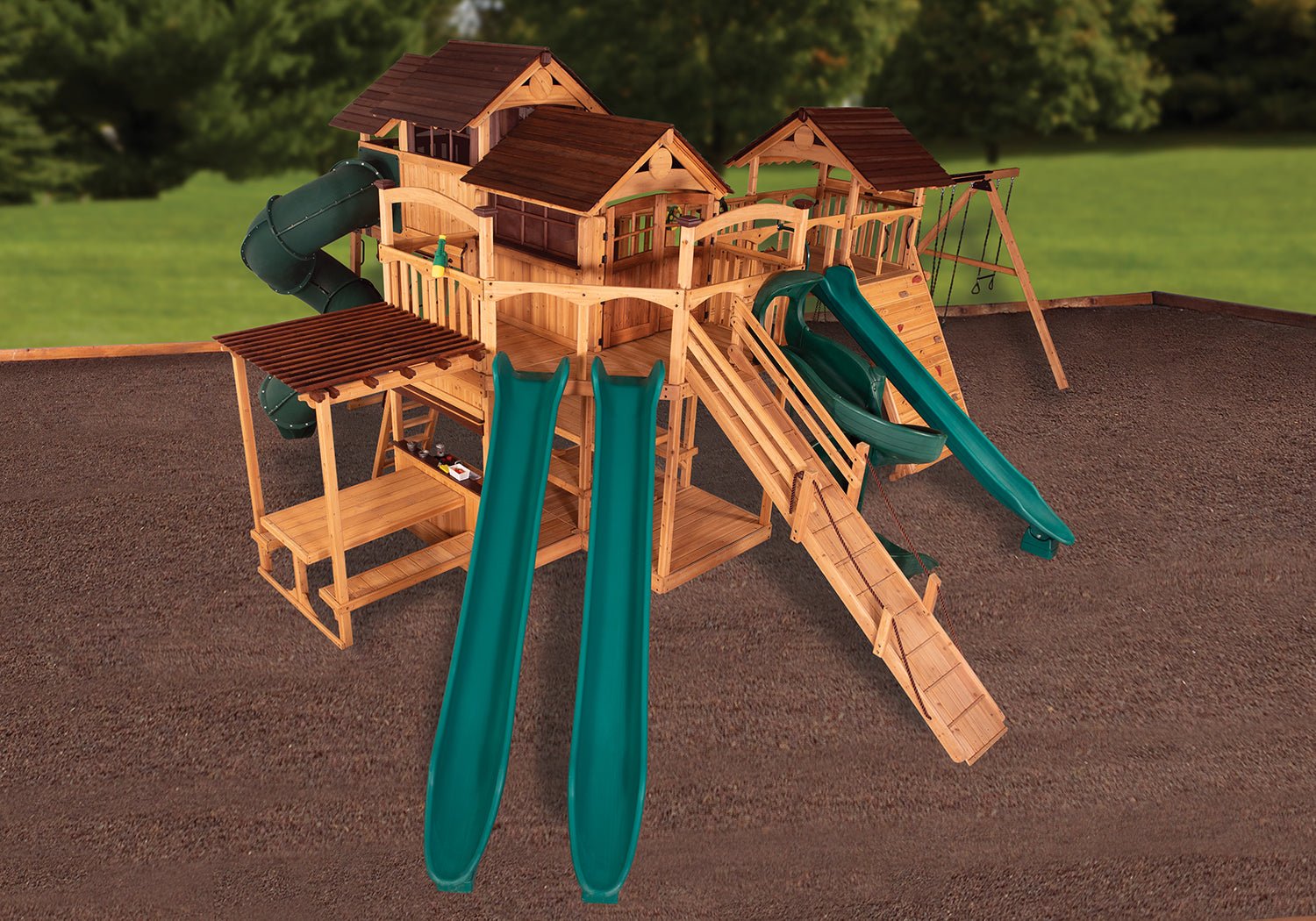 Backyard Adventures Treehouse Peak Combo Playset - bearplaygrounds