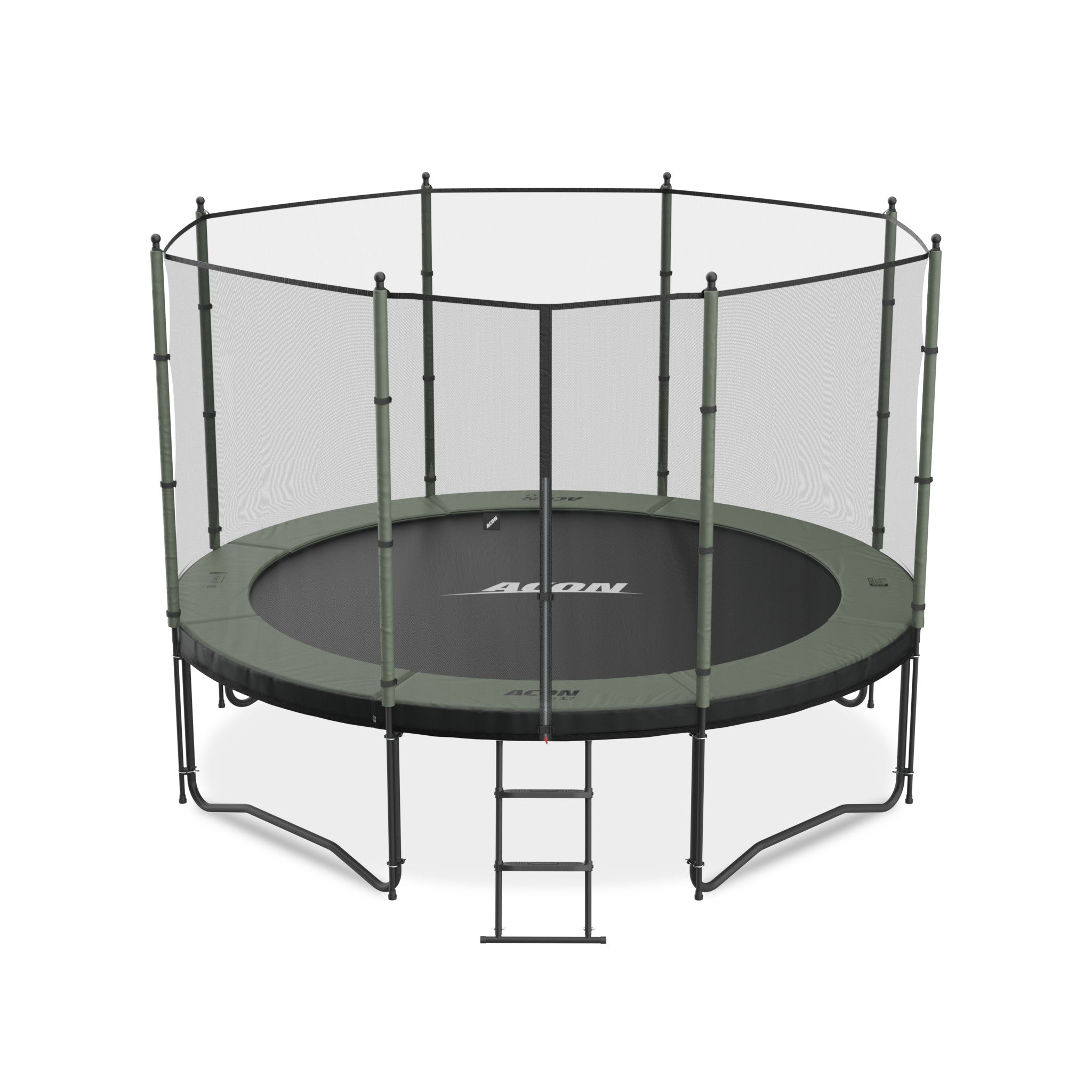 ACON Air 12ft Round Trampoline with Standard Enclosure and Ladder