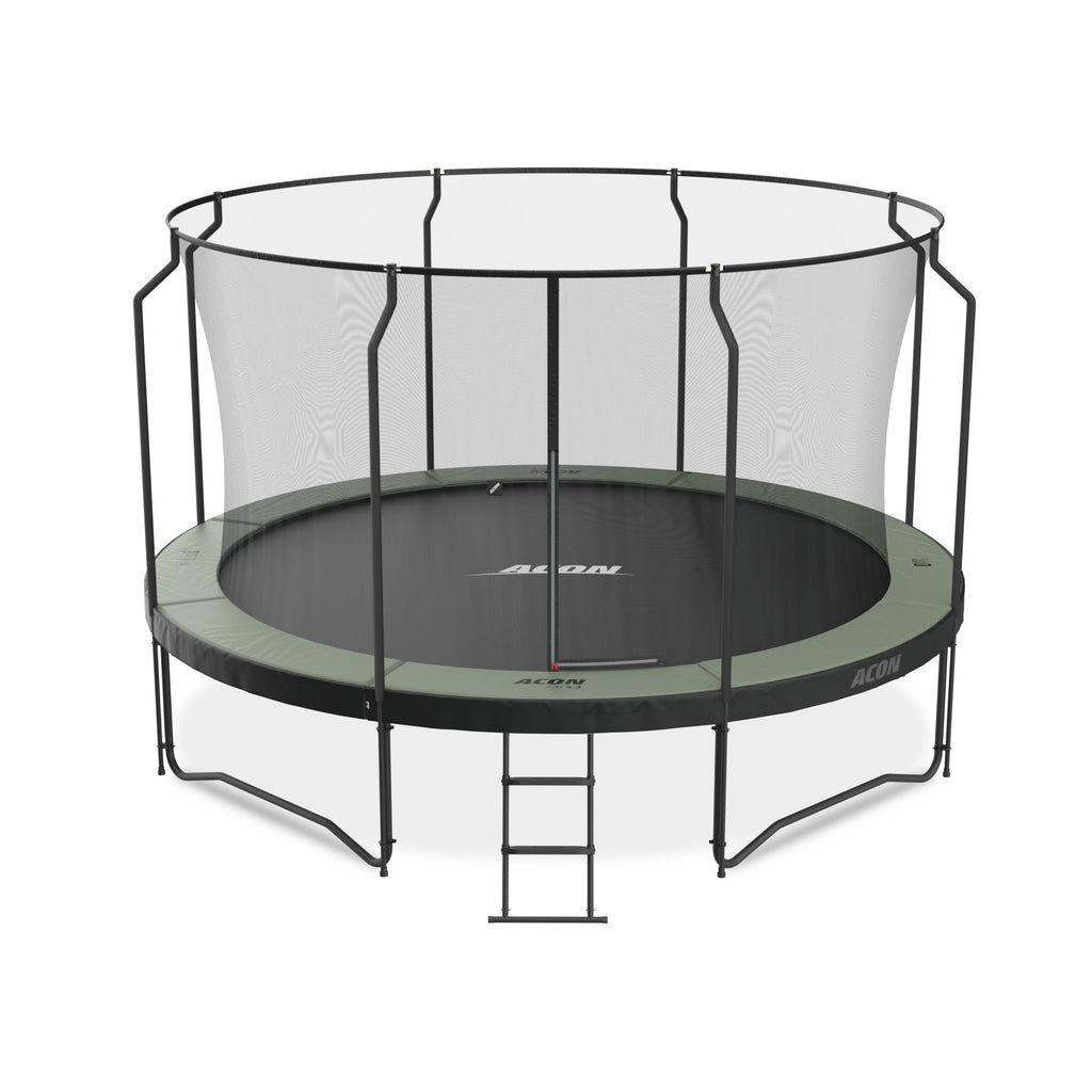 ACON Air 14ft Round Trampoline with Premium Enclosure and Ladder
