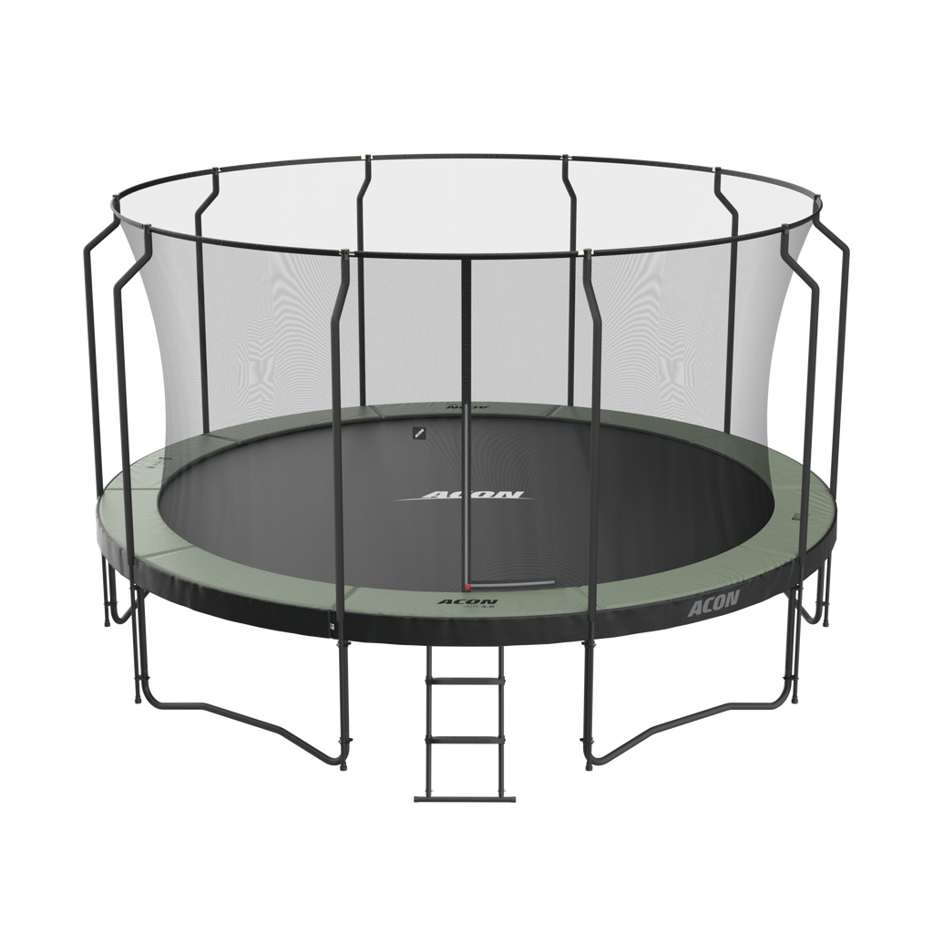ACON Air 15ft Round Trampoline with Premium Enclosure and Ladder