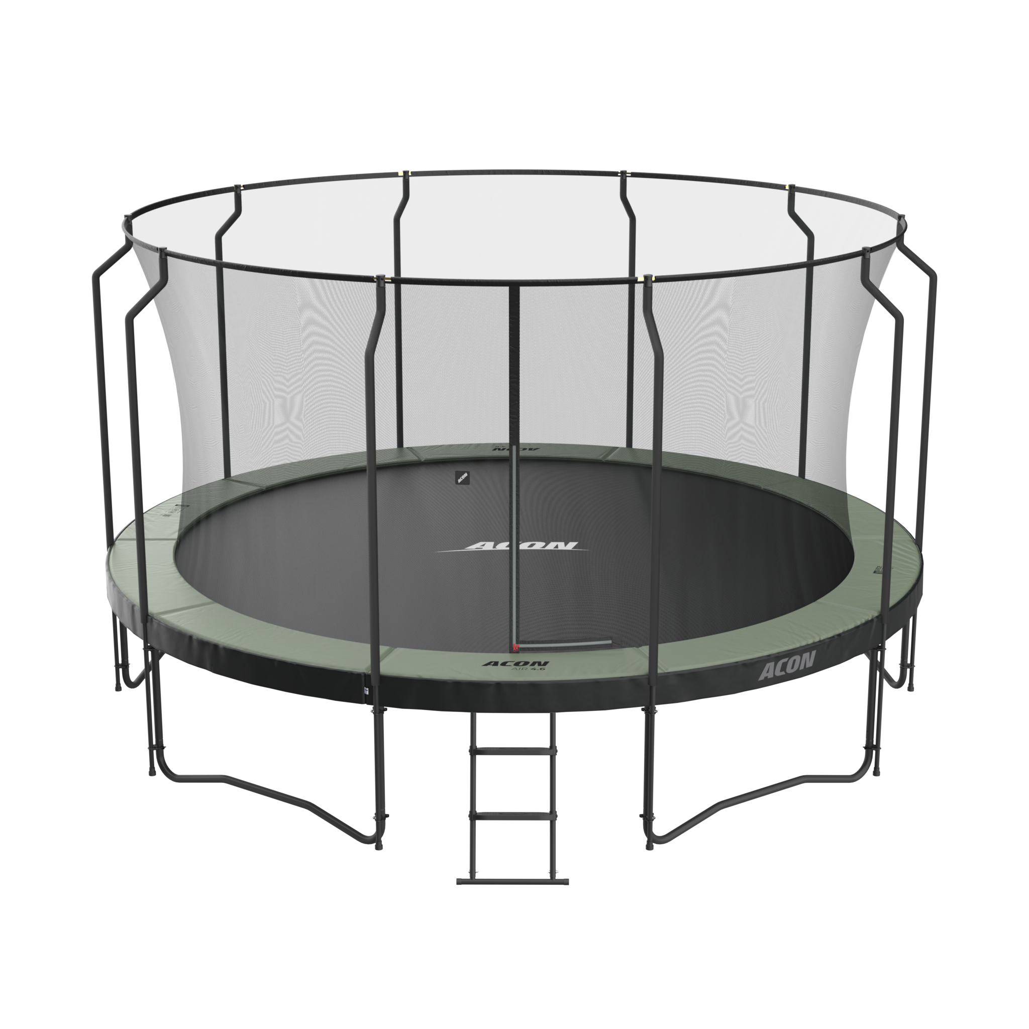 ACON Air 15ft Round Trampoline with Premium Enclosure and Ladder