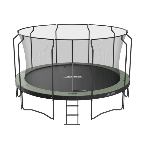 ACON Air 15ft Round Trampoline with Premium Enclosure and Ladder