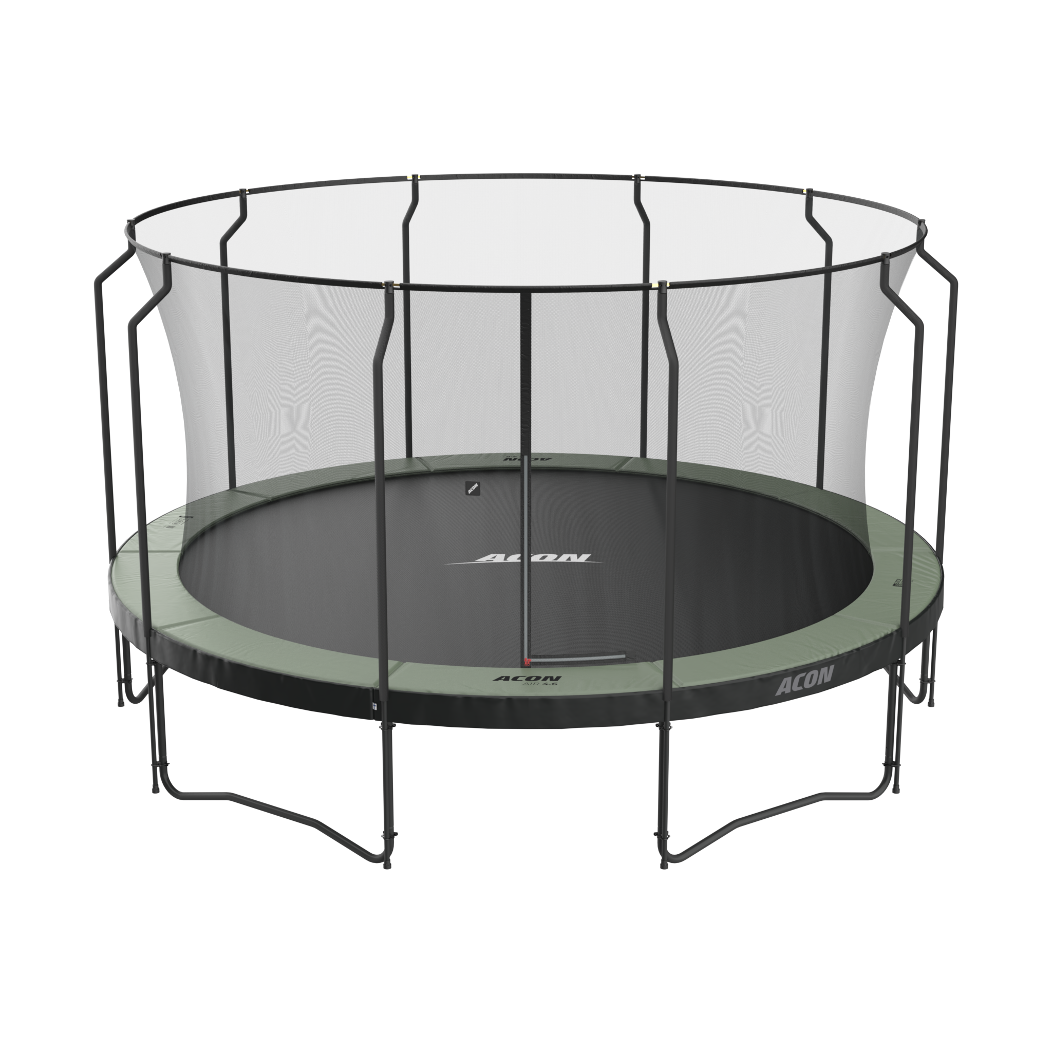 ACON Air 15ft Round Trampoline with Premium Enclosure transparent