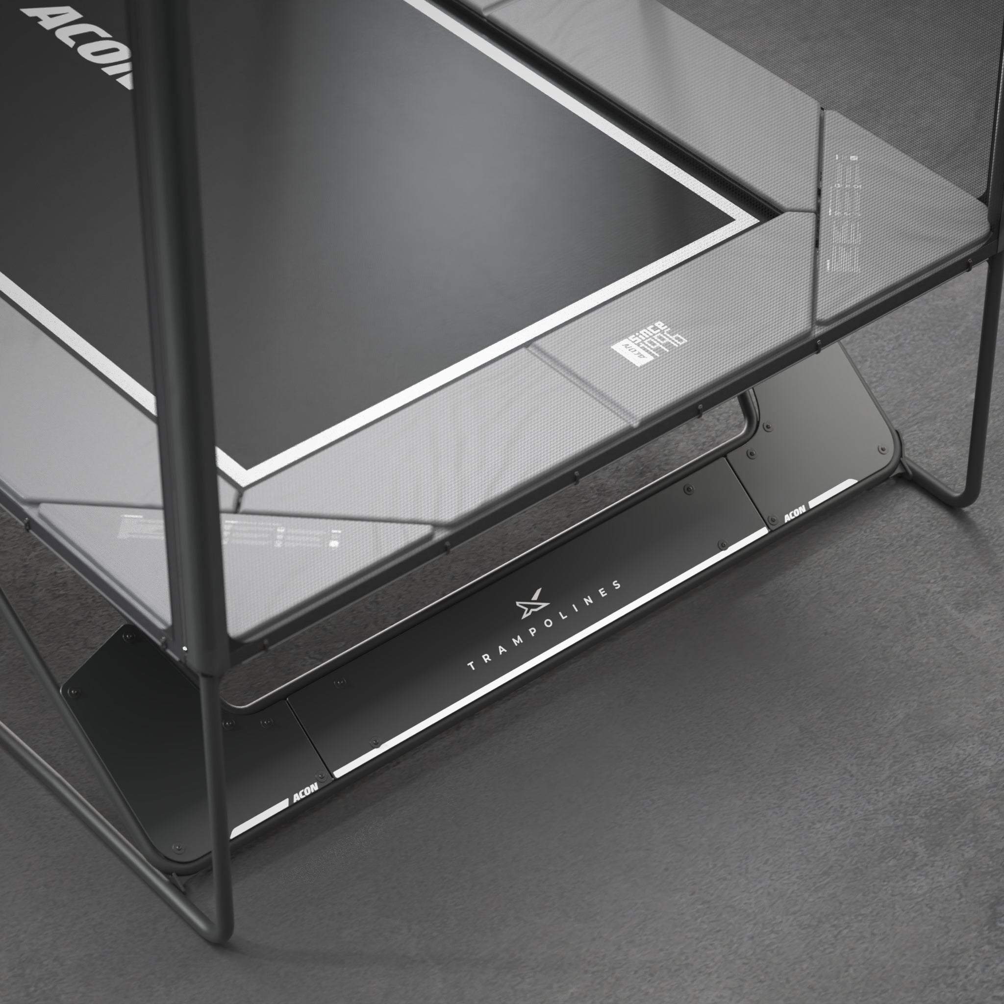 ACON X 17ft Rectangular Trampoline leg panels detail