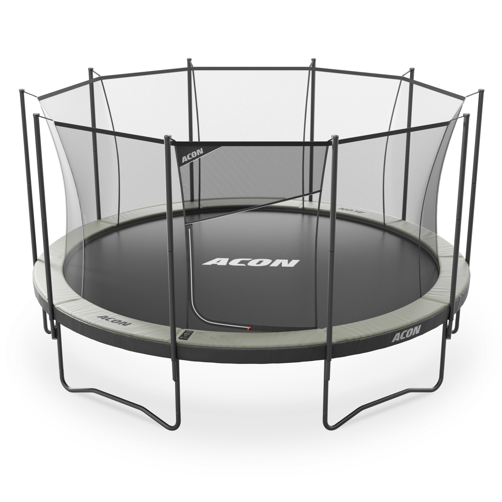 ACON Air Gen 2.0 15ft Round Trampoline with Net & Ladder - bearplaygrounds