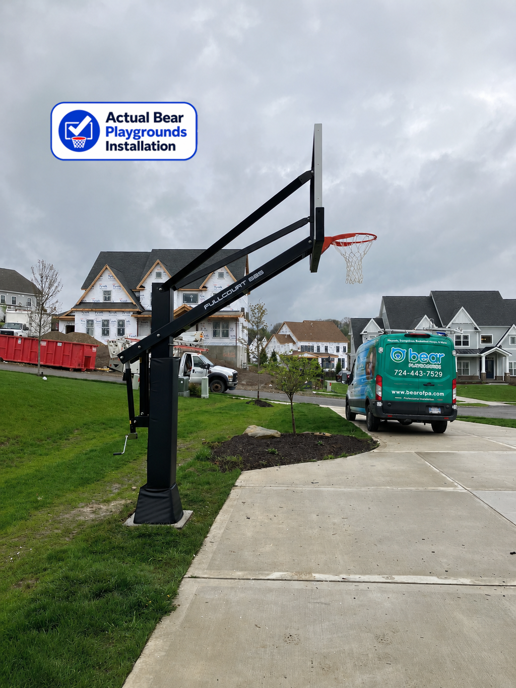 Stadium View Adjustable SVA885-72 Basketball Hoop - Bear Playgrounds