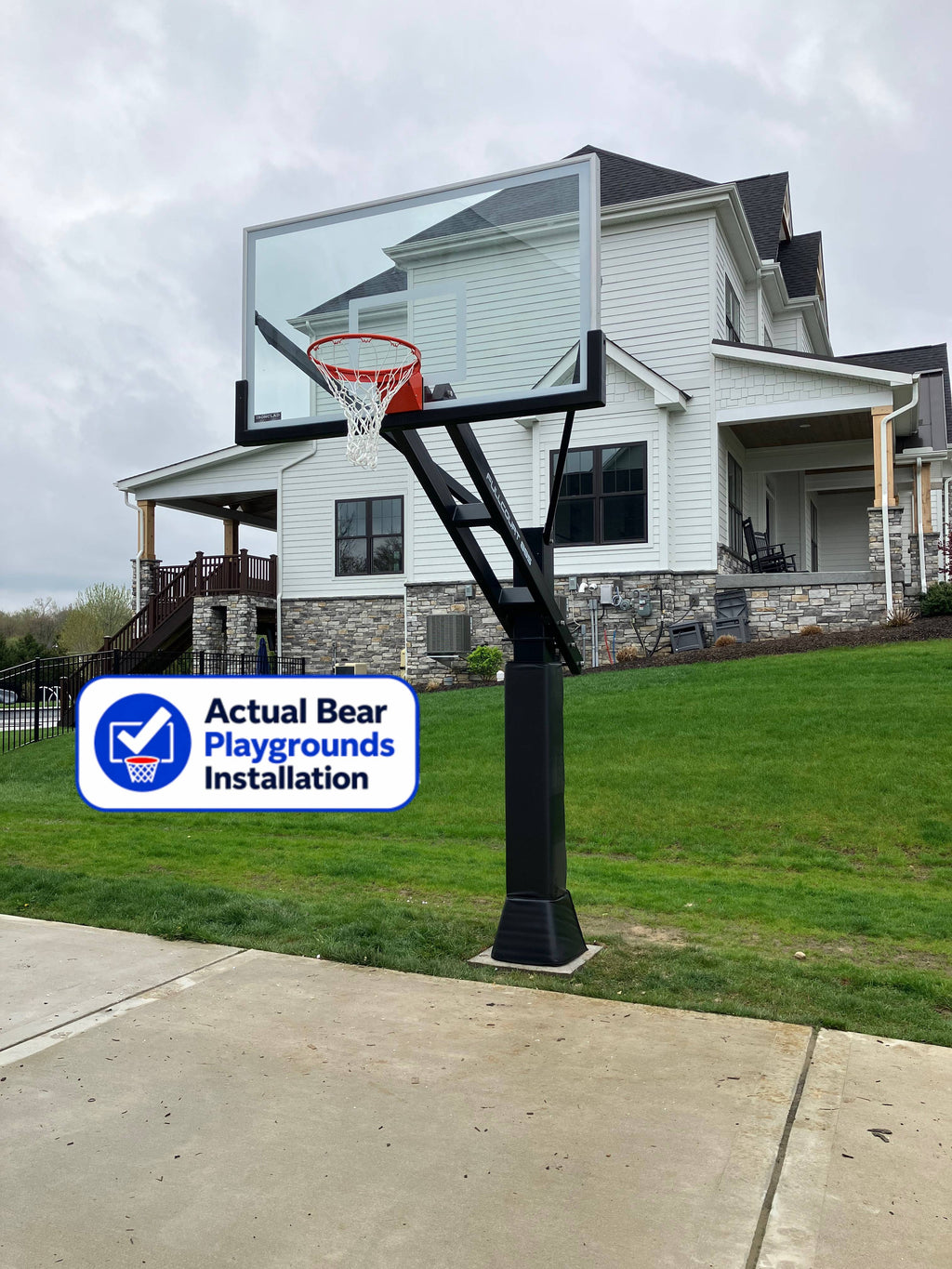 Stadium View Adjustable SVA885-72 Basketball Hoop - Bear Playgrounds