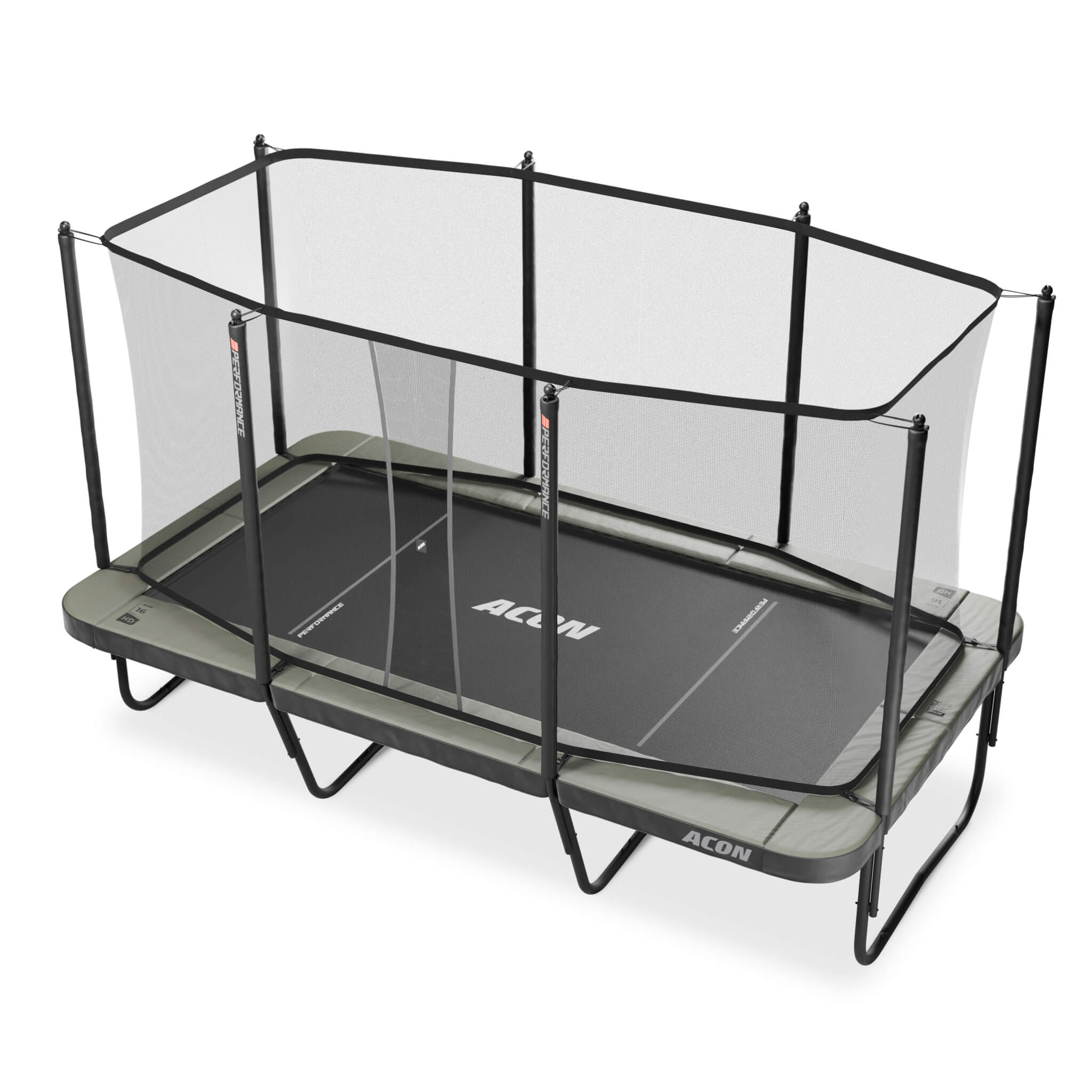 ACON 16 HD PRO Rectangular Trampoline with Net & Ladder