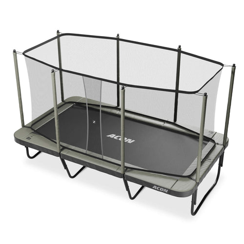 ACON 16 HD Rectangular Trampoline with Net & Ladder - bearplaygrounds