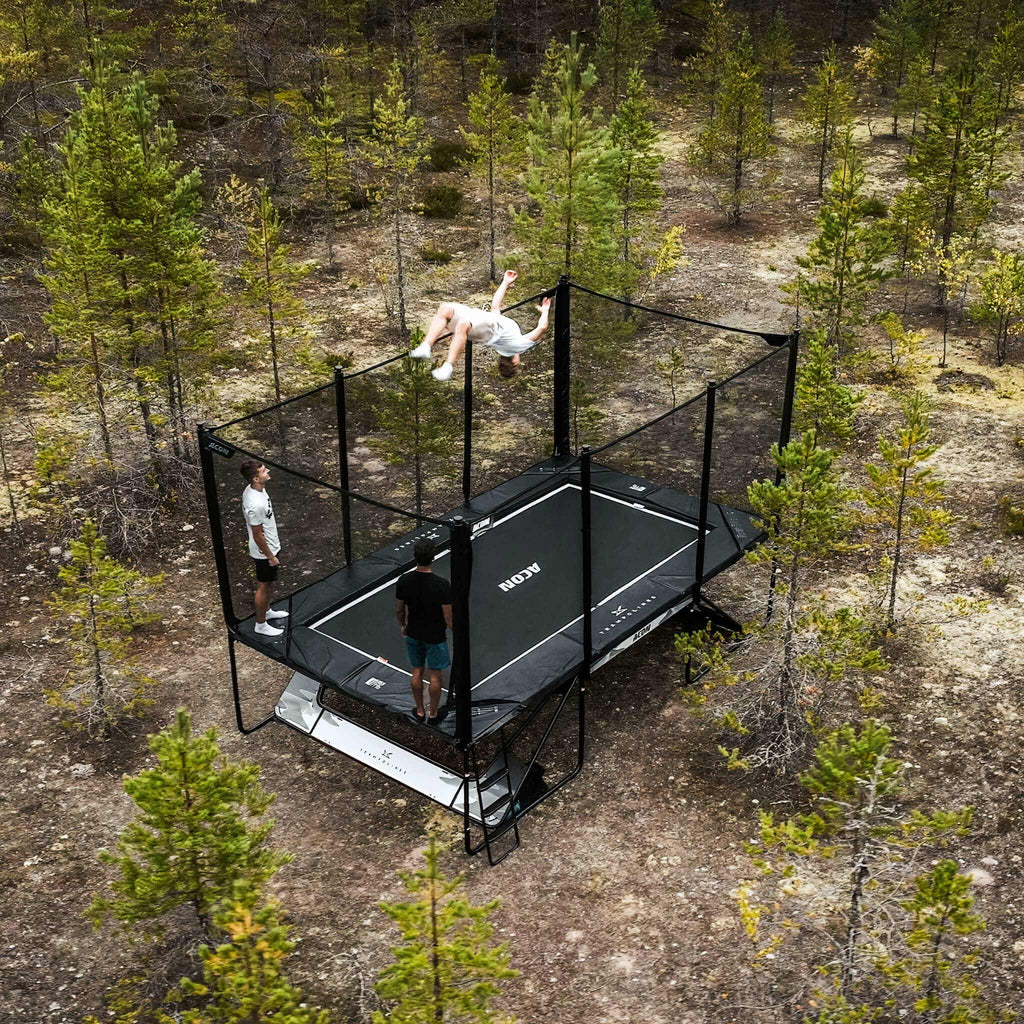 ACON X 17ft Rectangular Trampoline with Net & Ladder