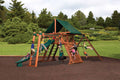 Classic Adventure Peak 2 w/ Green Tarp Roof & Monkey Bar (5' Deck) - bearplaygrounds
