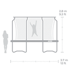 ACON Air 12ft Round Trampoline dimensions premium