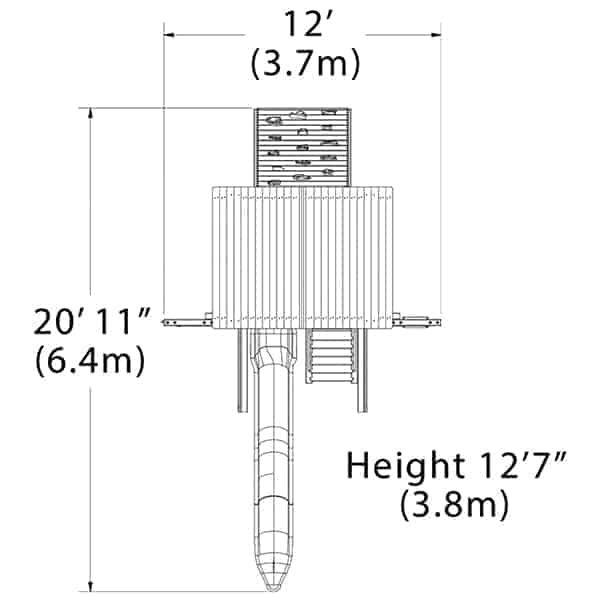 Olympian Treehouse XL Space Saver 2 - bearplaygrounds