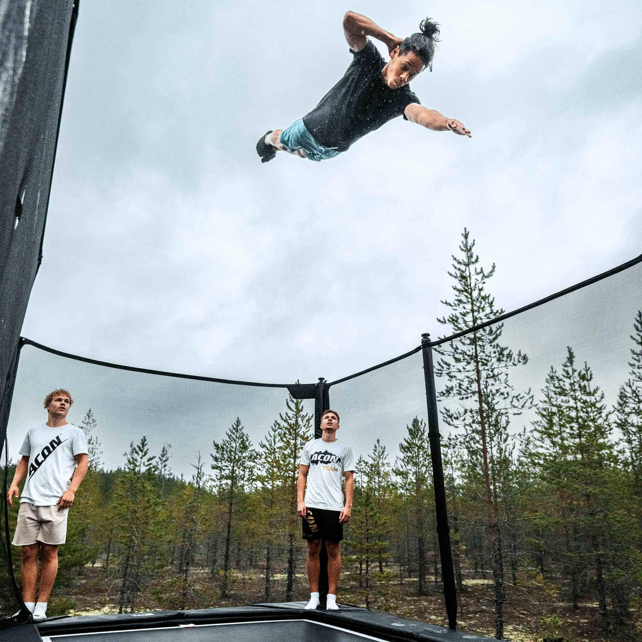 ACON X 17ft Rectangular Trampoline with Net & Ladder