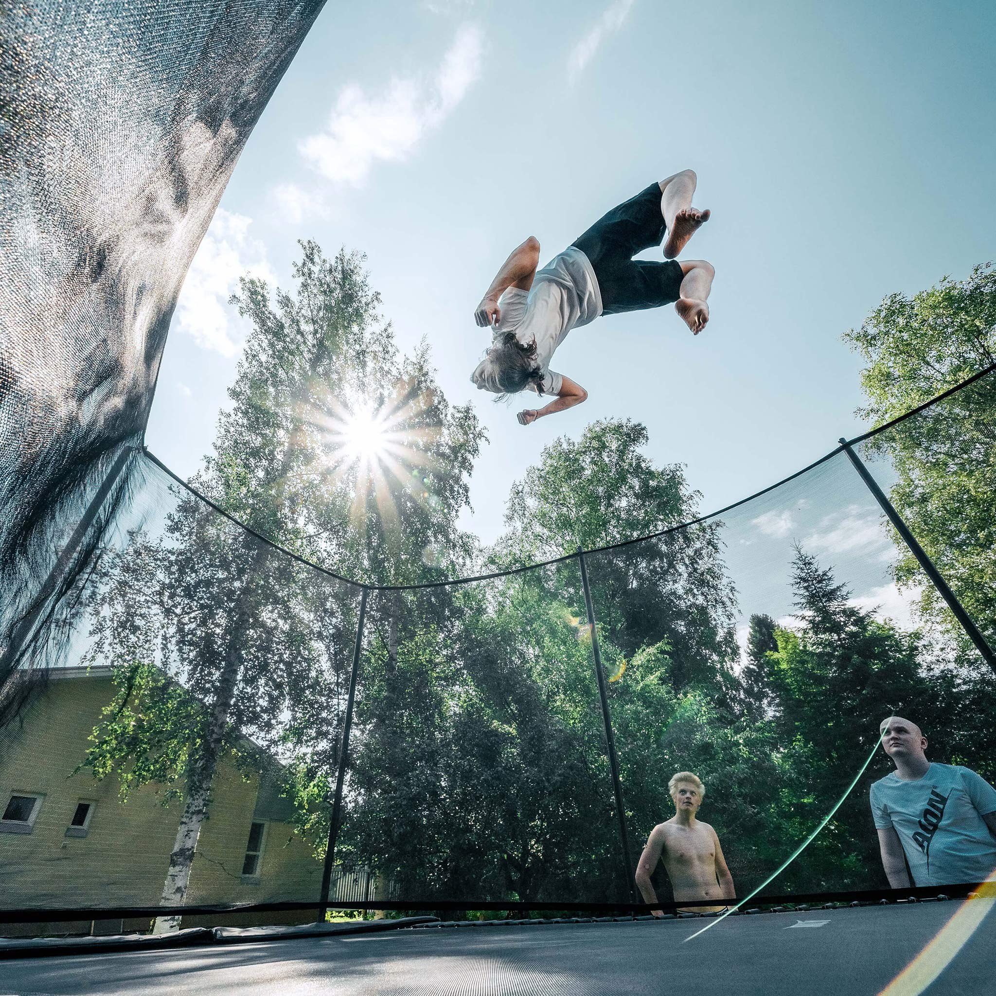 ACON 16 HD PRO Rectangular Trampoline with Net & Ladder