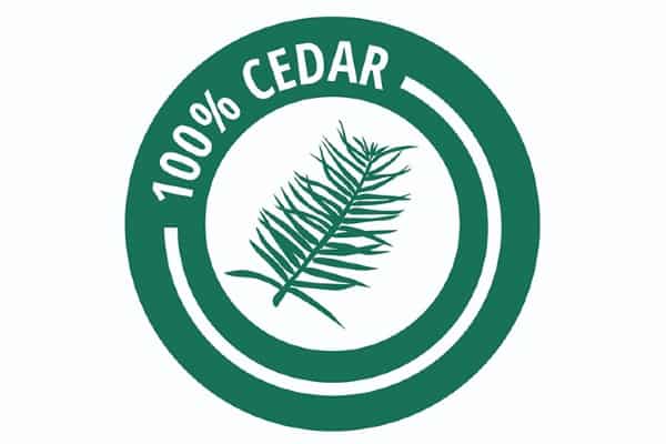 quality lumber symbol for 100% cedar